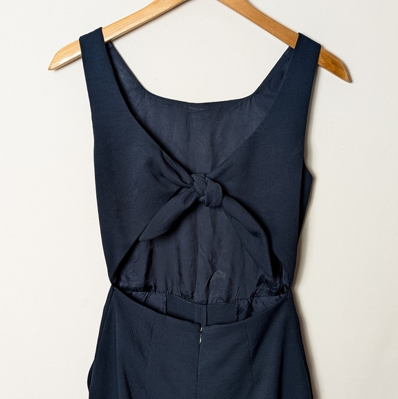 WILFRED Ecoulement Jumpsuit Wide Leg Square Neck Navy Blue 0 Aritzia - Picture 7 of 10